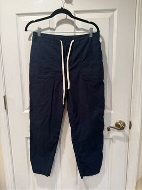 LOFT Navy Blue Drawstring Chino Pants